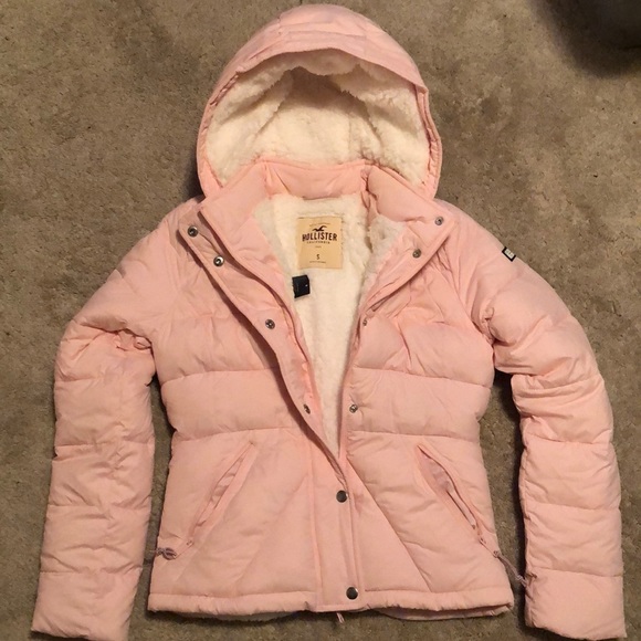 pink hollister coat